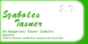 szabolcs tasner business card